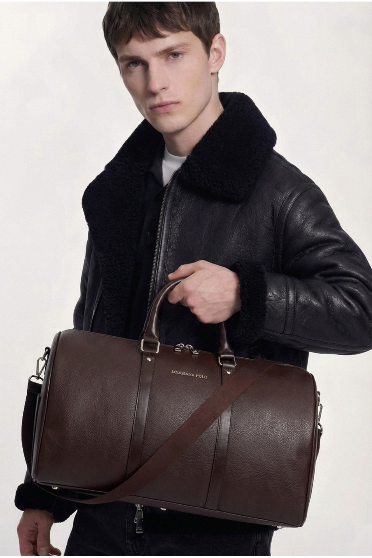 louisiana polo  El Valizi Spor Seyahat Çantası Kahve 1507 - Görsel 6