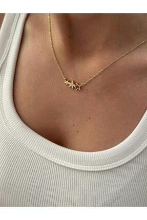 melora Minimalist Üç Yıldız Kolye