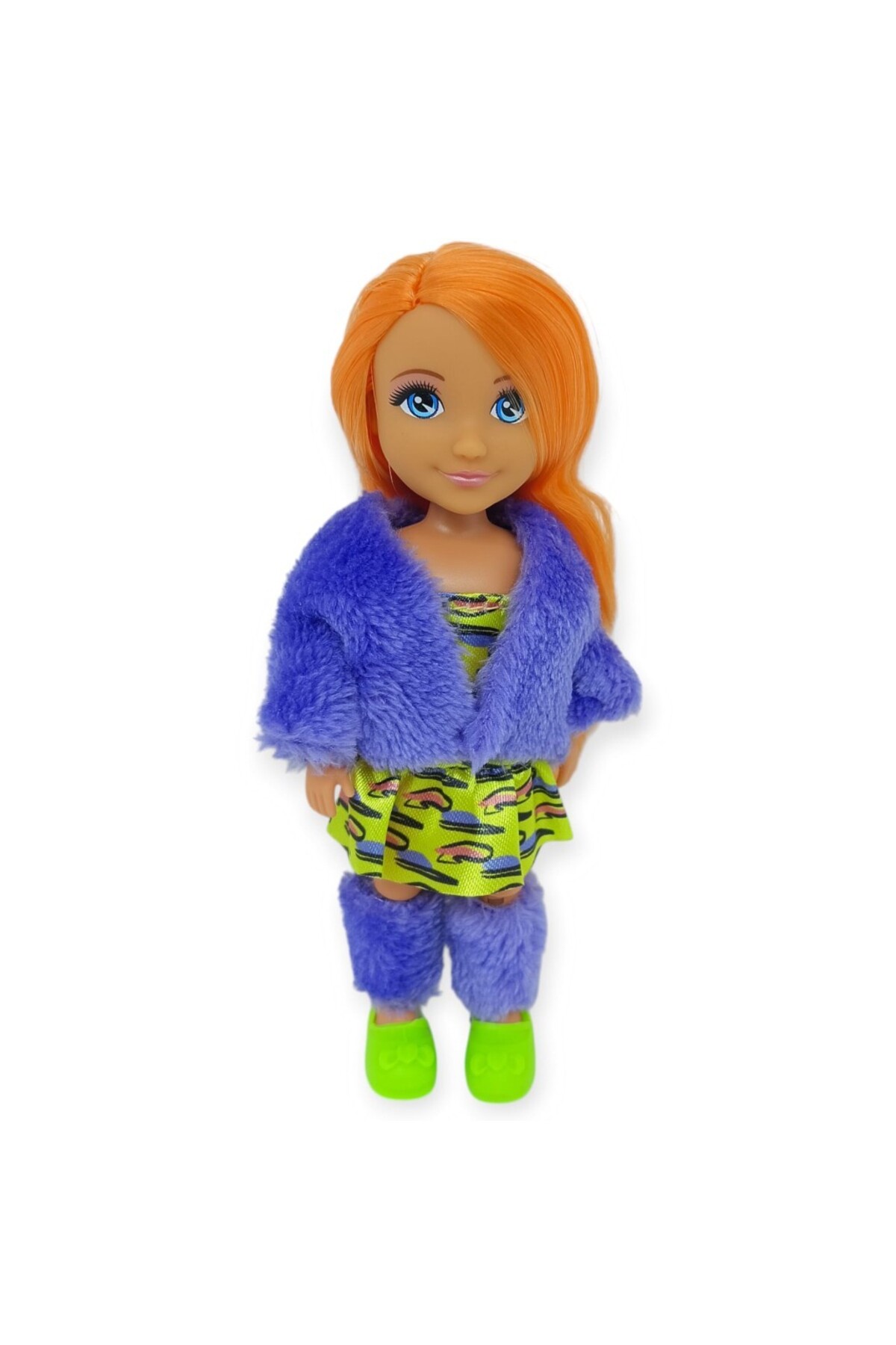 Hatıra Kutusu Moda İkonu Bebek Figür 13 cm - Turuncu Saçlı Neon Şıklık (Lisinya) fotoğrafı 5 (önizleme)