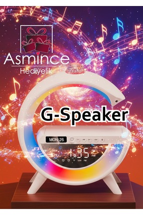 asmince Masaüstü Led Aydınlatmalı Müzik Çalar Bluetooth FM Radyo Wifi Telefon...
