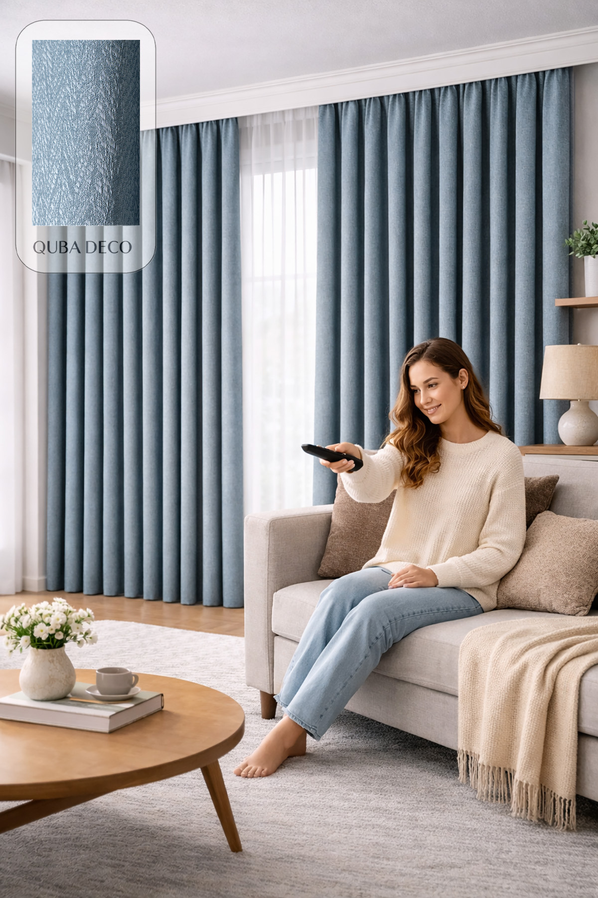 Herringbone Textured Premium Jacquard Backdrop Curtain Living Room Living Room Bedroom Children's Room