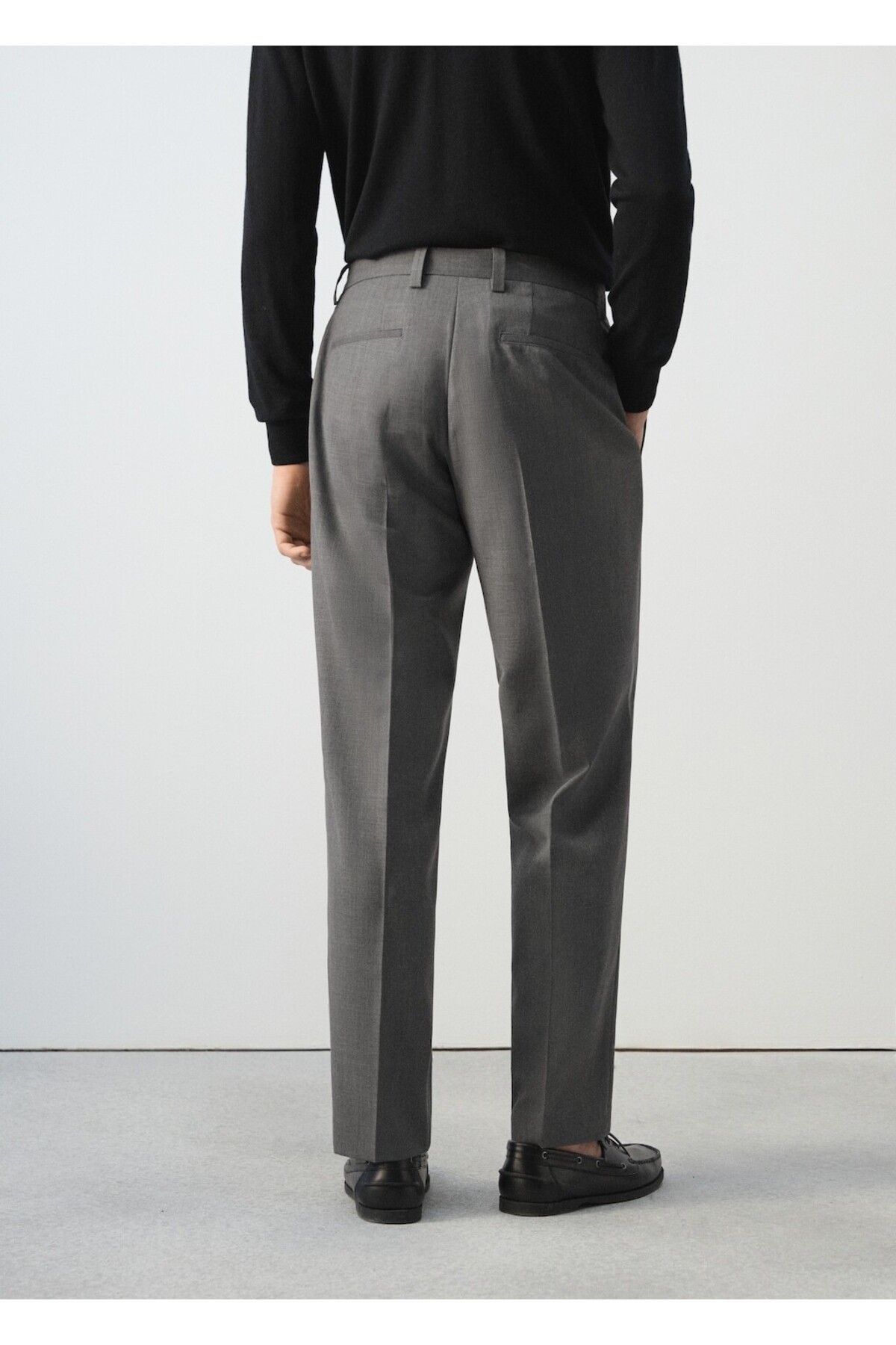 شلوار مردانه گلدوزی شده فاق نرمال | مانگو MANGO Man 27004414 - تصویر 4