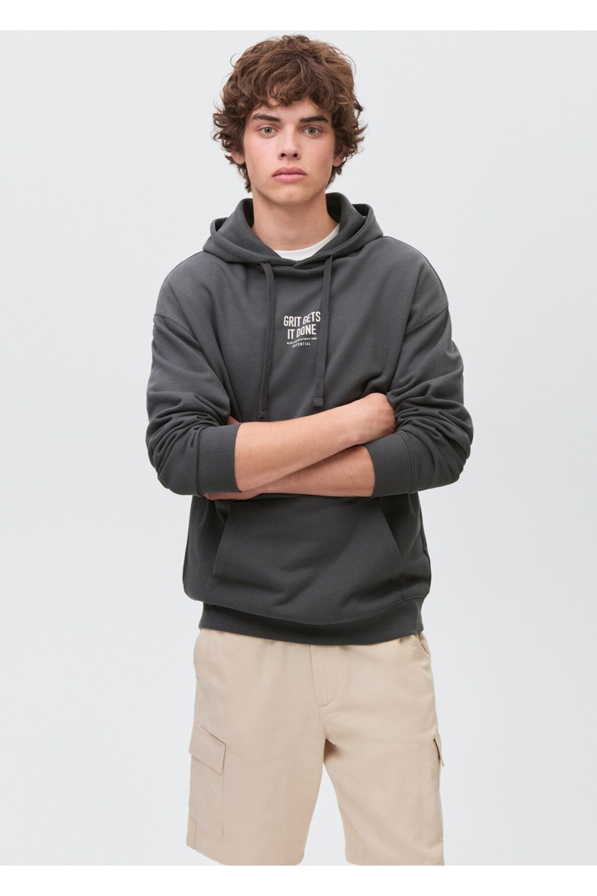 مانگو سویشرت کلاه‌دار طرح‌دار