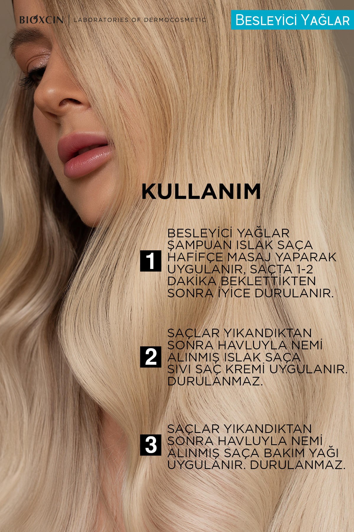 Besleyici Yağlar Onarıcı Şampuan 300ml + Saç Bakım Yağı 150ml + Sıvı Saç Kremi 200ml Seti — B10355 — تصویر 5 از 6