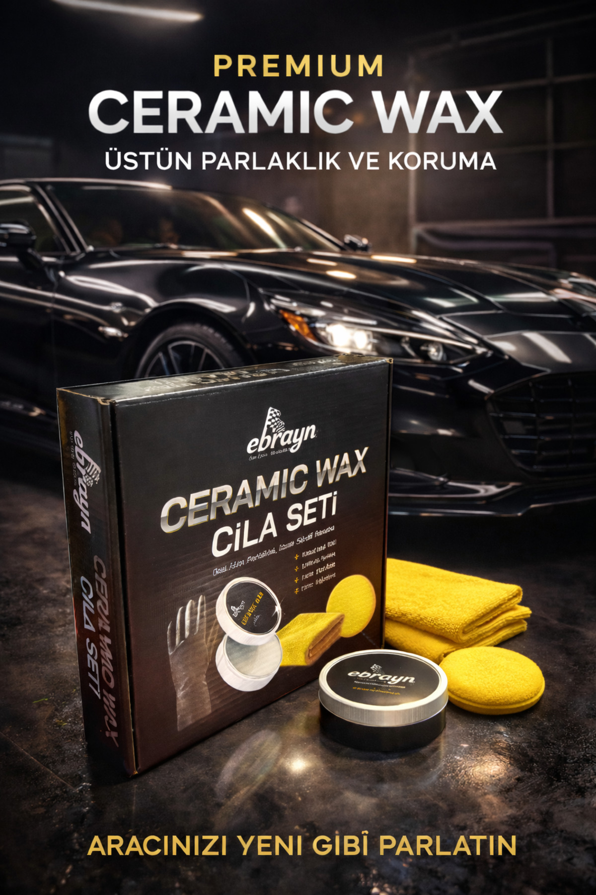 NATURE SHINE Wax 6種セット販売 Ebrayn Premium Oto Araç Seramik Wax Cila Seti Ultra Parlaklık