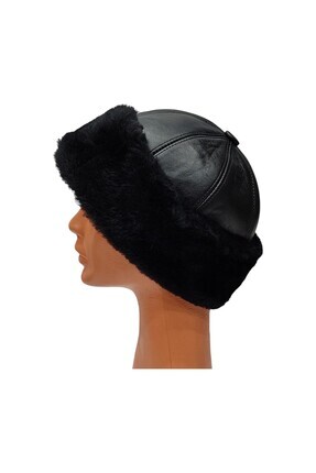 Zemheriden Serdar Model Deri Bere Kürklü Börk Kadın Erkek Börk