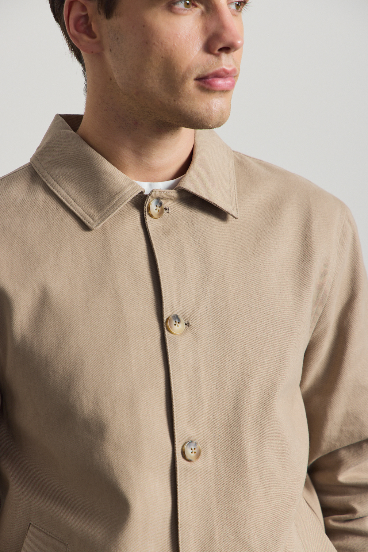 Danger  Erkek Relaxed Pamuklu Ceket Vizon - Görsel 5