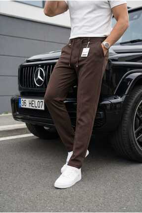 hello7 Erkek Yarım Bel Lastikli Bağcıklı Jogger Model Pantolon