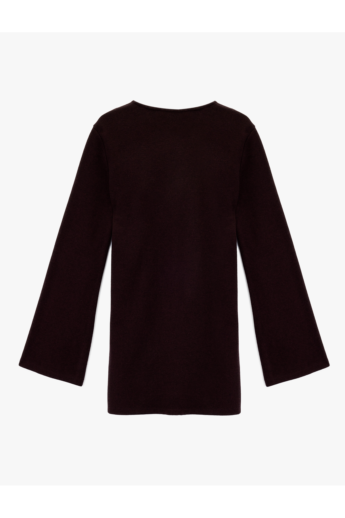 Koton  X Melis Ağazat - Uzun Geniş Kollu Beli Bağcıklı Düğme Detaylı Uzun Kruvaze Hırka - Görsel 4