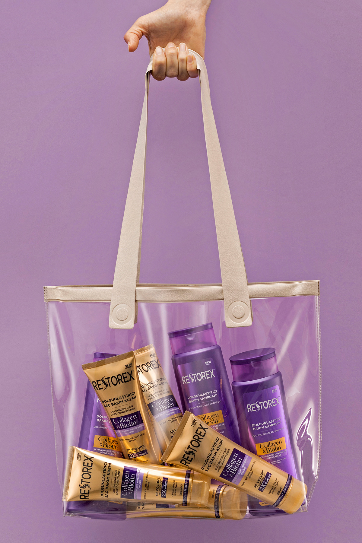 Kolajen & Biotin Dolgunlaştırıcı Şampuan 500 Ml + Saç Bakım Kremi 250 Ml — RestorexBundle17 — تصویر 5 از 5