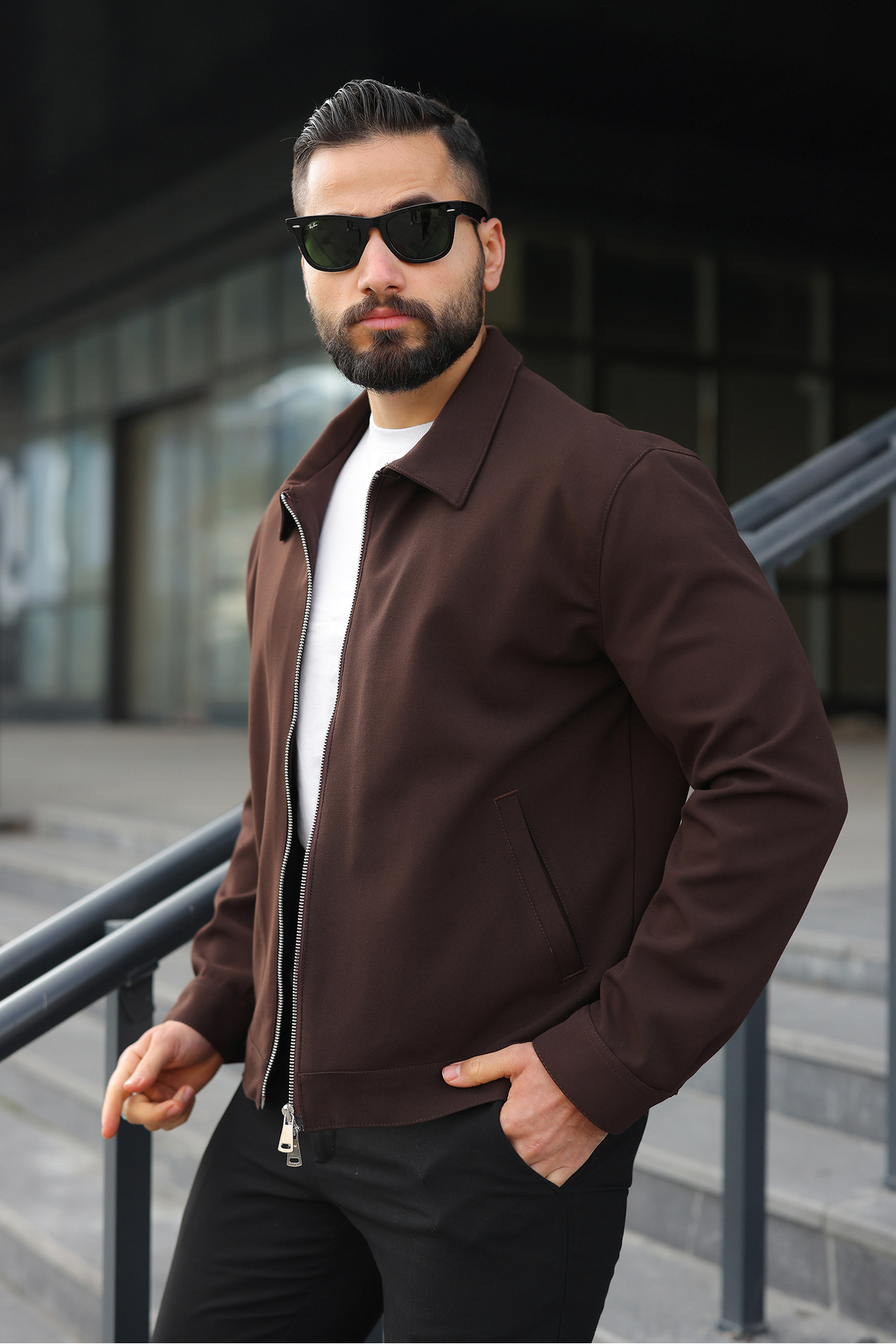 SEASON COAT  ERKEK CEKET ÇİFT BAŞLIKLI FERMUAR İNCE ASTAR REGULAR KALIP