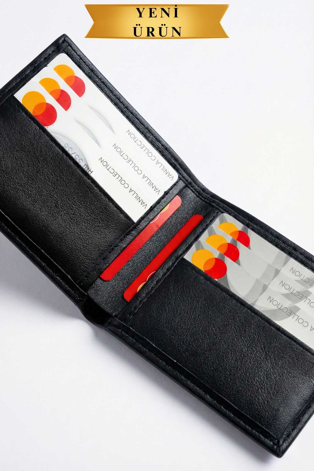 VANİLLA COLLECTİON  M Logolu Siyah Erkek Cüzdan - Hediyelik Lüks Cüzdan - Görsel 4