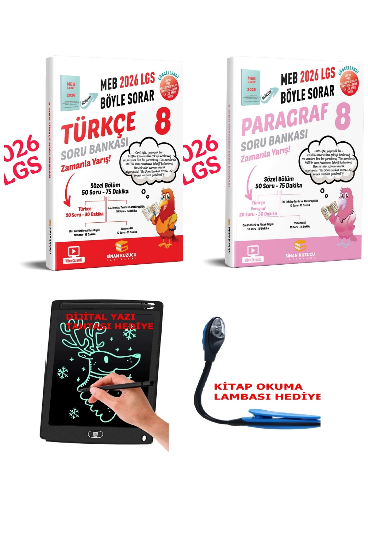 SİNAN KUZUCU YAYINLARI 2026 Müfredat 8 Sınıf LGS Türkçe-Paragraf