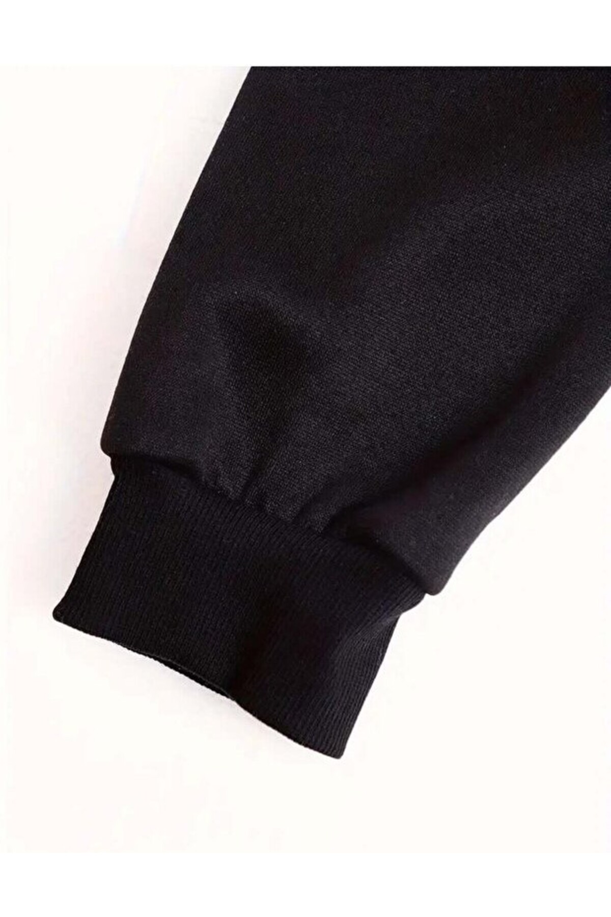 AZIZI TEKSTIL Baskılı Oversize Fermuarlı Siyah Unisex Kapüşonlu Hırka görsel 5