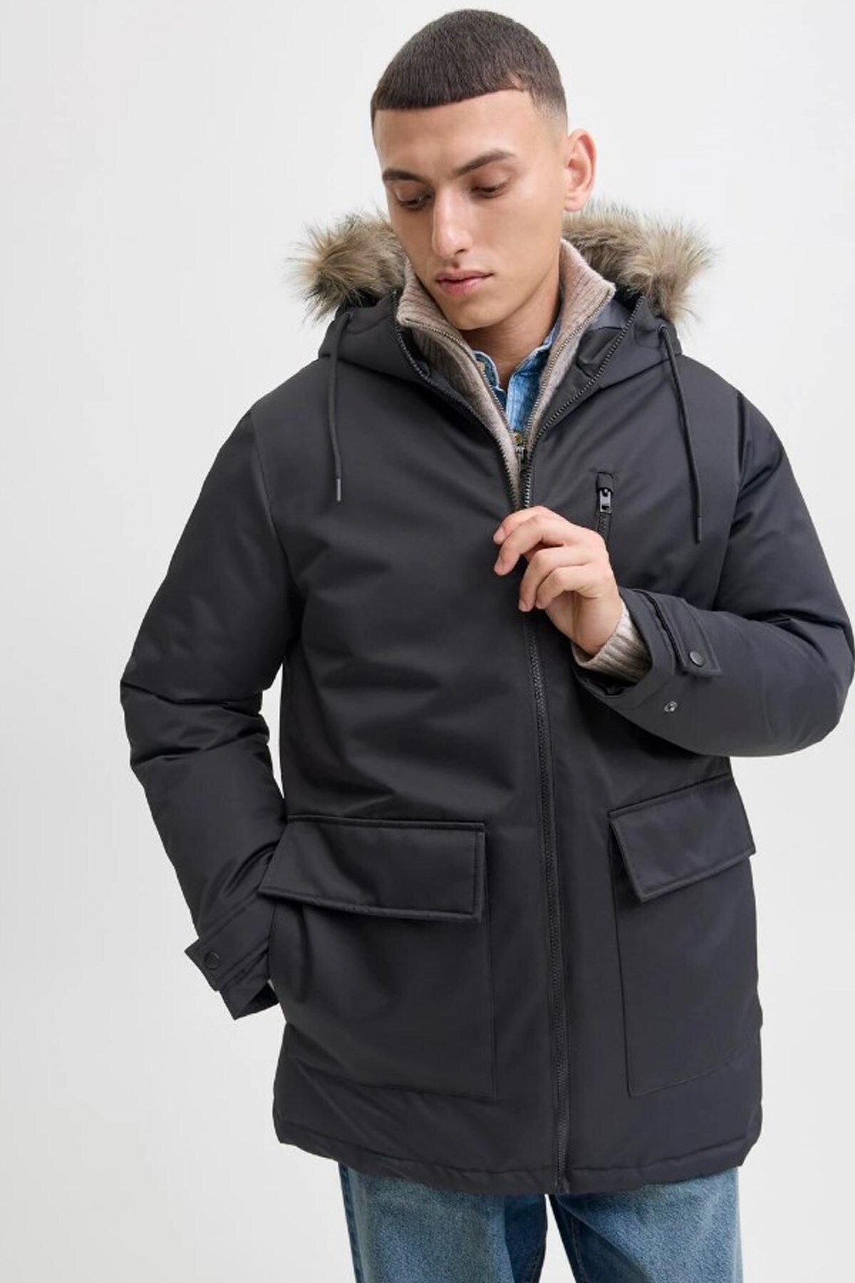 کاپشن مردانه راسته آستین استاندارد | جک اند جونز Jack & Jones TYC144F4304D26A32ACBA7100 - تصویر 3