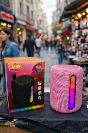 Yeşil Bilişim RGB IŞIKLI TAŞINABİLİR BLUETOOTH HOPARLÖR BASS