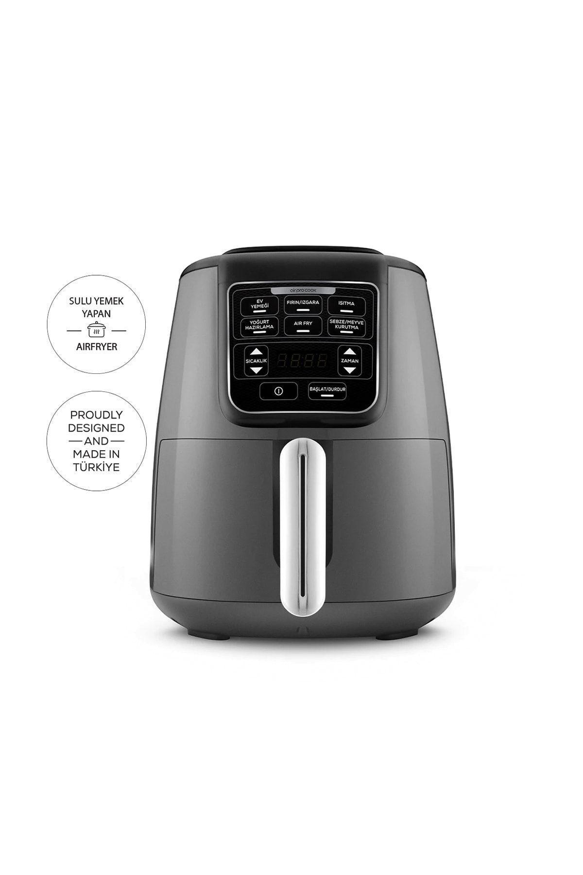 Allians Çift Fonksiyonlu Konuşan Airfryer, Gümüş, 4 Kişilik, Hızlı ve Sağlıklı Pişirme
