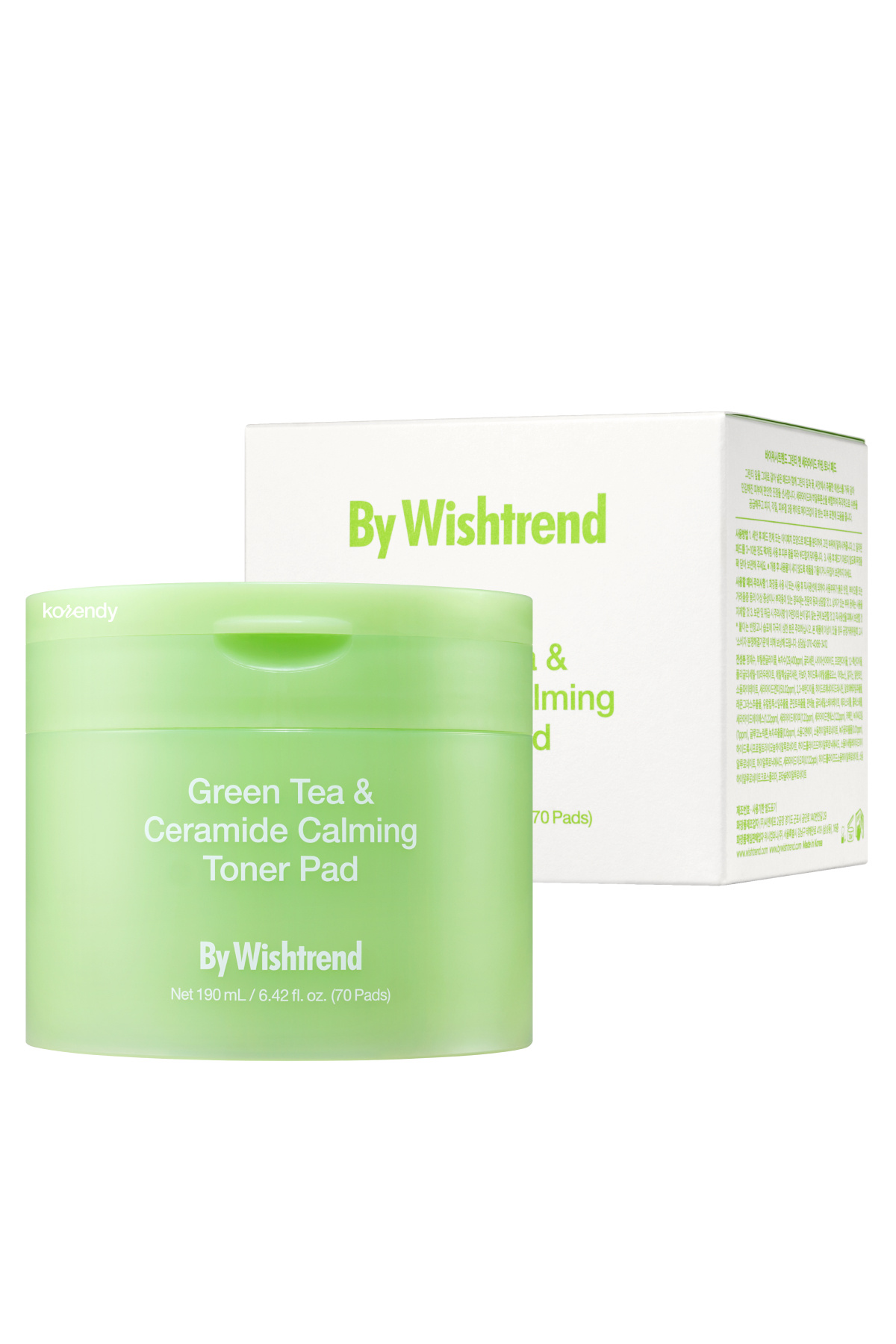 By Wishtrend Green Tea & Ceramide Calming Toner Pad - Besleyici