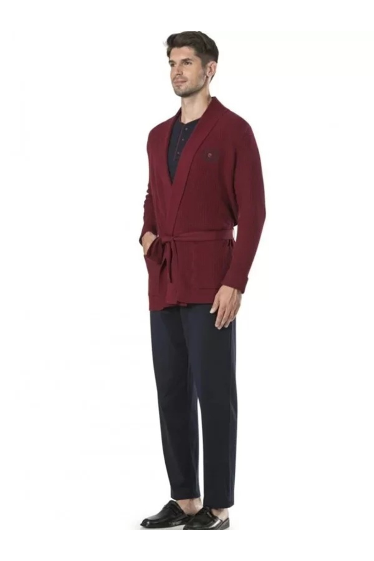 ست پیژامه و لباس خواب مردانه راسته فاق نرمال آستین بلند | پیر کاردین Pierre Cardin 5t5w9a5y - تصویر 2