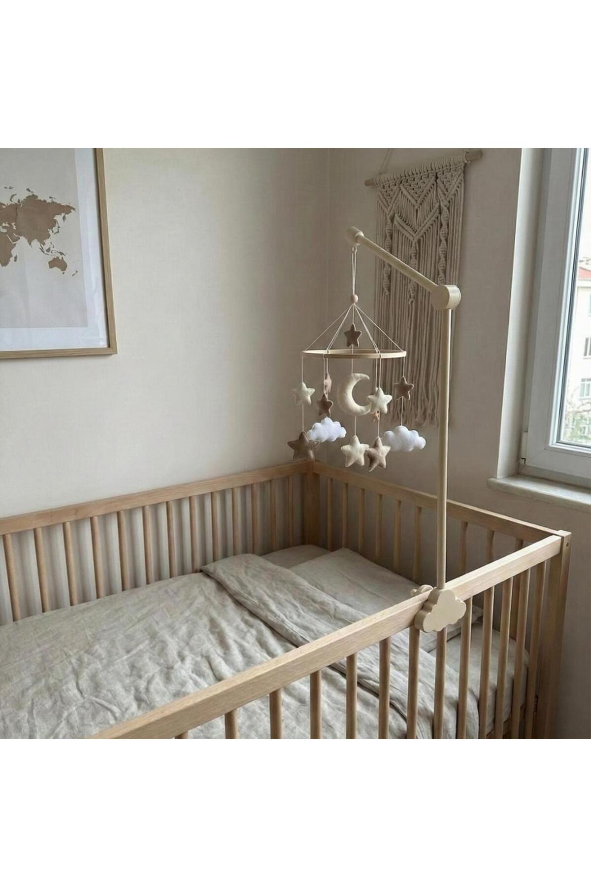 Dönence ahşap asma aparatı bulut nodeli fotoğrafı 2 (önizleme)