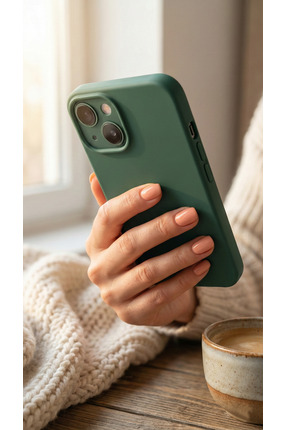 KILIF ZONE Iphone 13-14 Uyumlu İçi Kadife Leke Tutmaz Silikon Lansman Kılıf