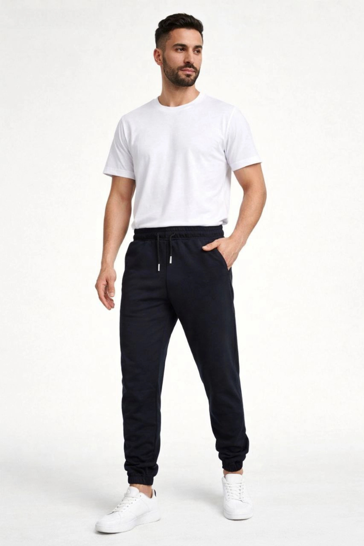 pilelistore Erkek Jogger Eşofman Altı Cepli, Paça Lastikli , Spor Pantolon - Siyah fotoğrafı 2 (önizleme)