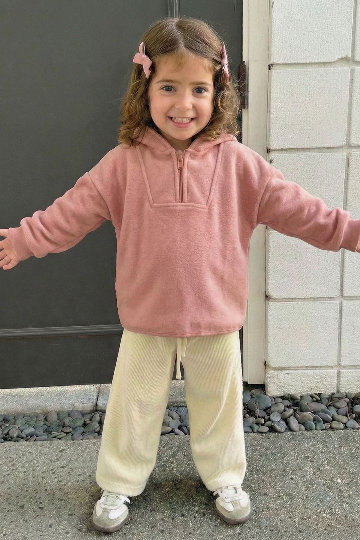 GÜLERBEBECİX Kız Çocuk Kapüşonlu Üst Polar Hırka fotoğrafı 2 (önizleme)