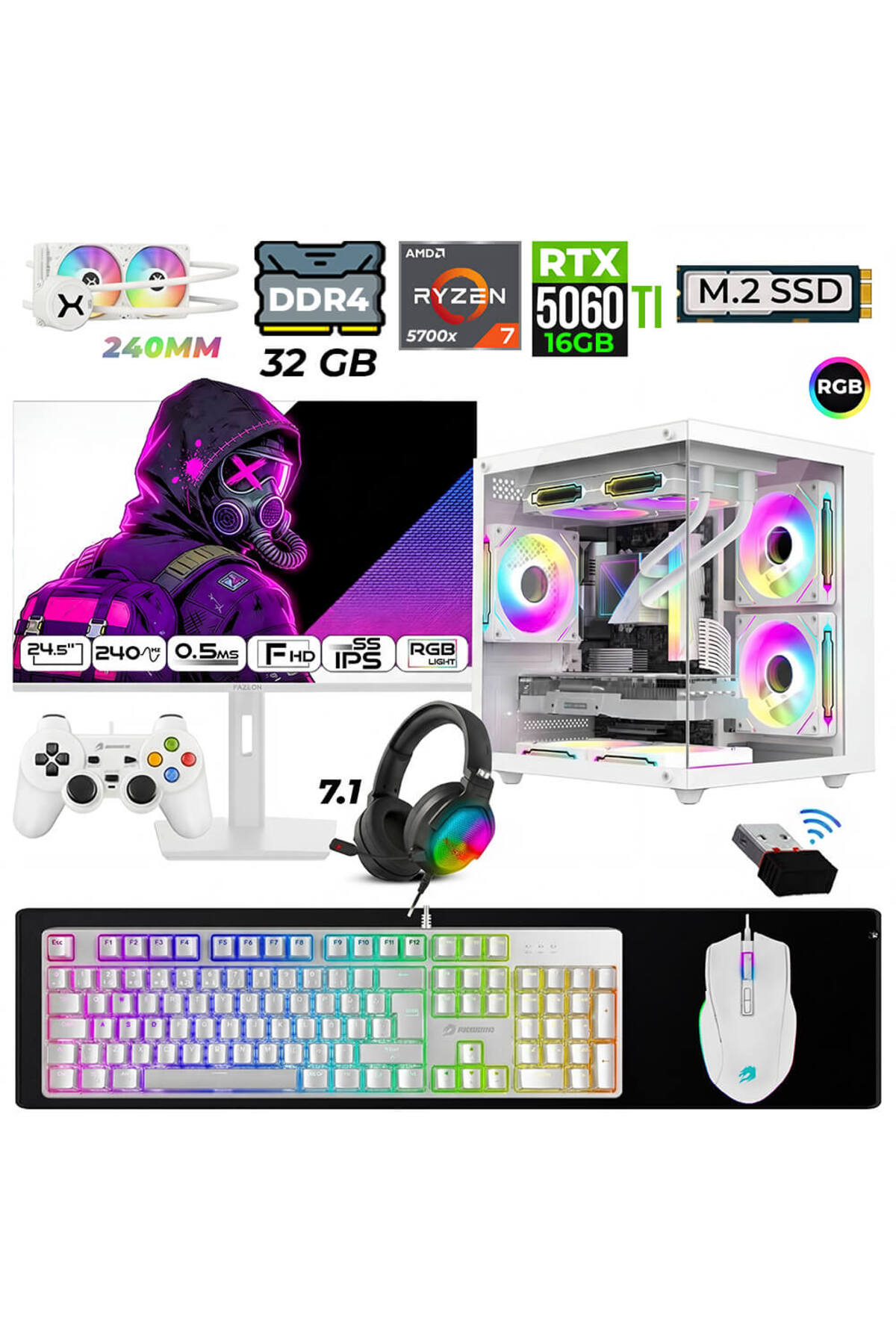 コンバーターセット Xaser Moon Cube X20 Ryzen 7 5700X 32GB Ram 1TB M.2 NVMe SSD 16GB