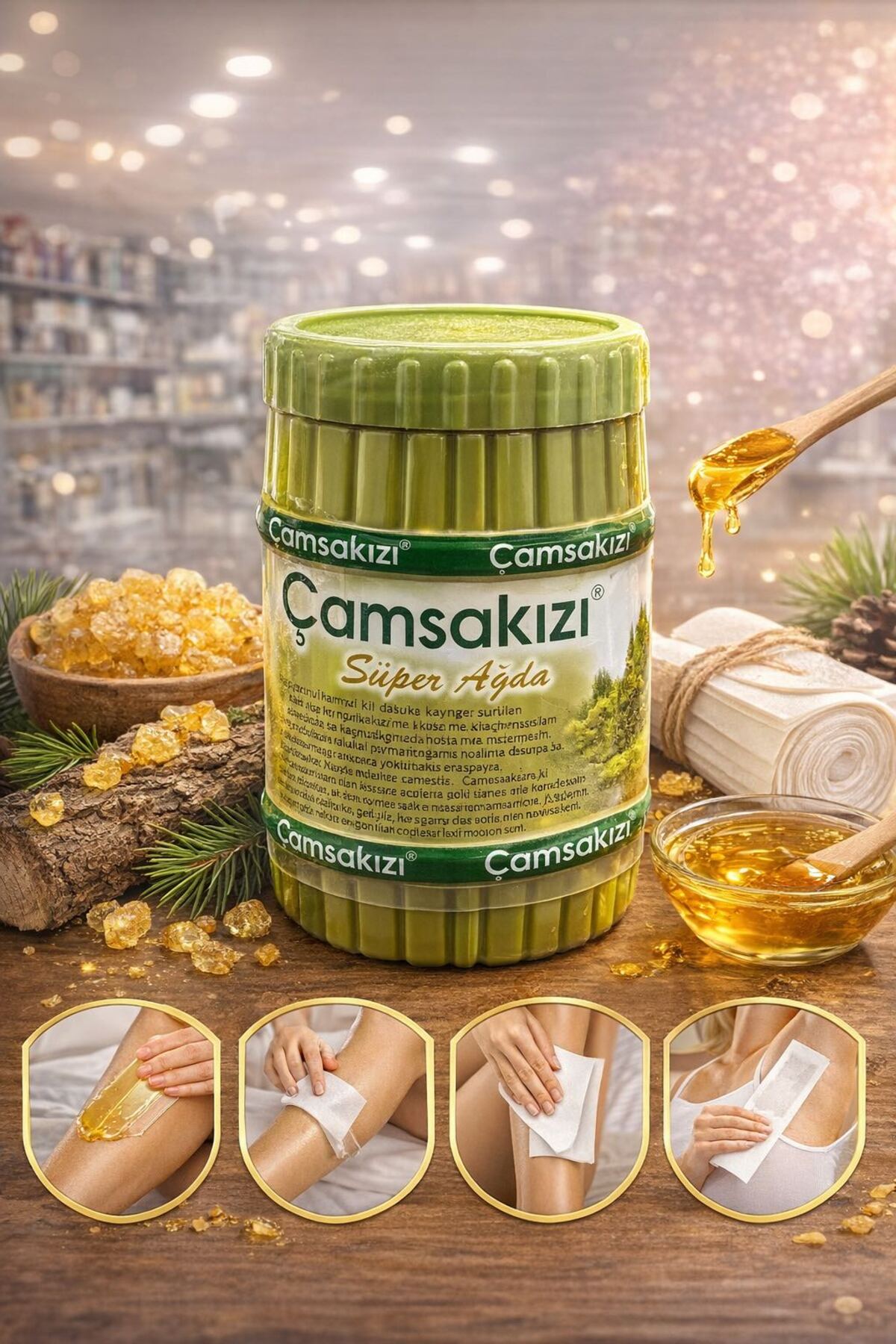 Çam Sakızı Çamsakızı Süper Ağda – Doğal Reçineli Sir, Tüyleri