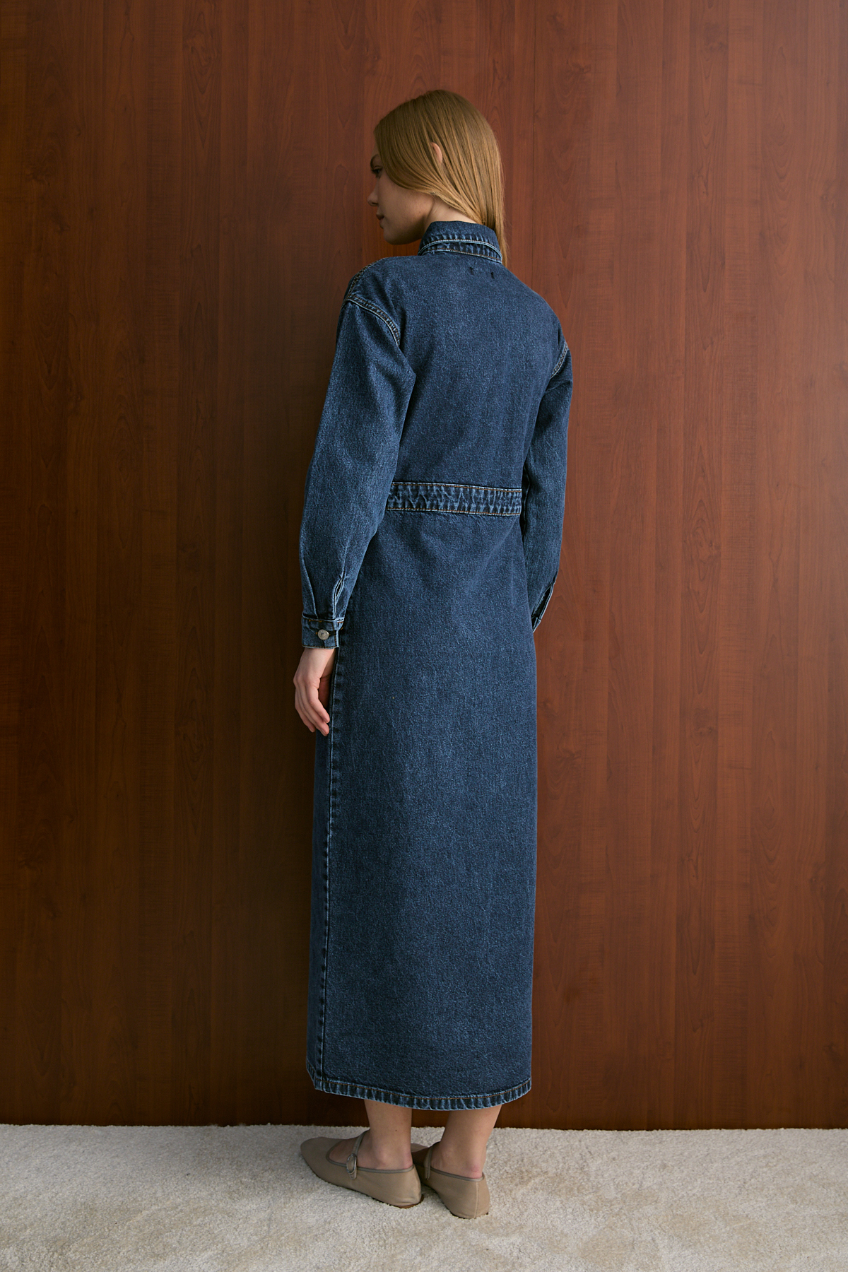 Melike Tatar  Denim Elbise 32-8006 - Görsel 7