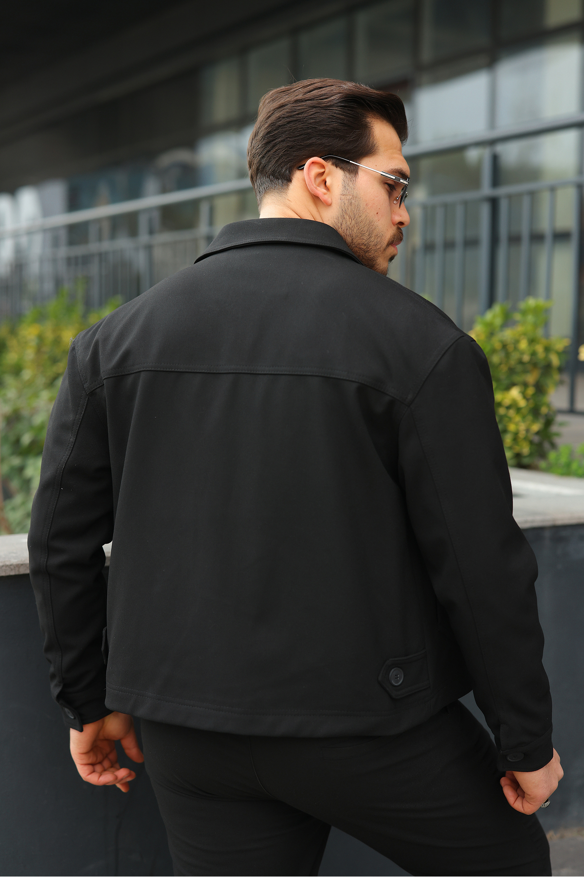 BASEL.CO  Spor Şık Rahat Kumaş Düğmeli Mevsimlik Ceket - Görsel 4