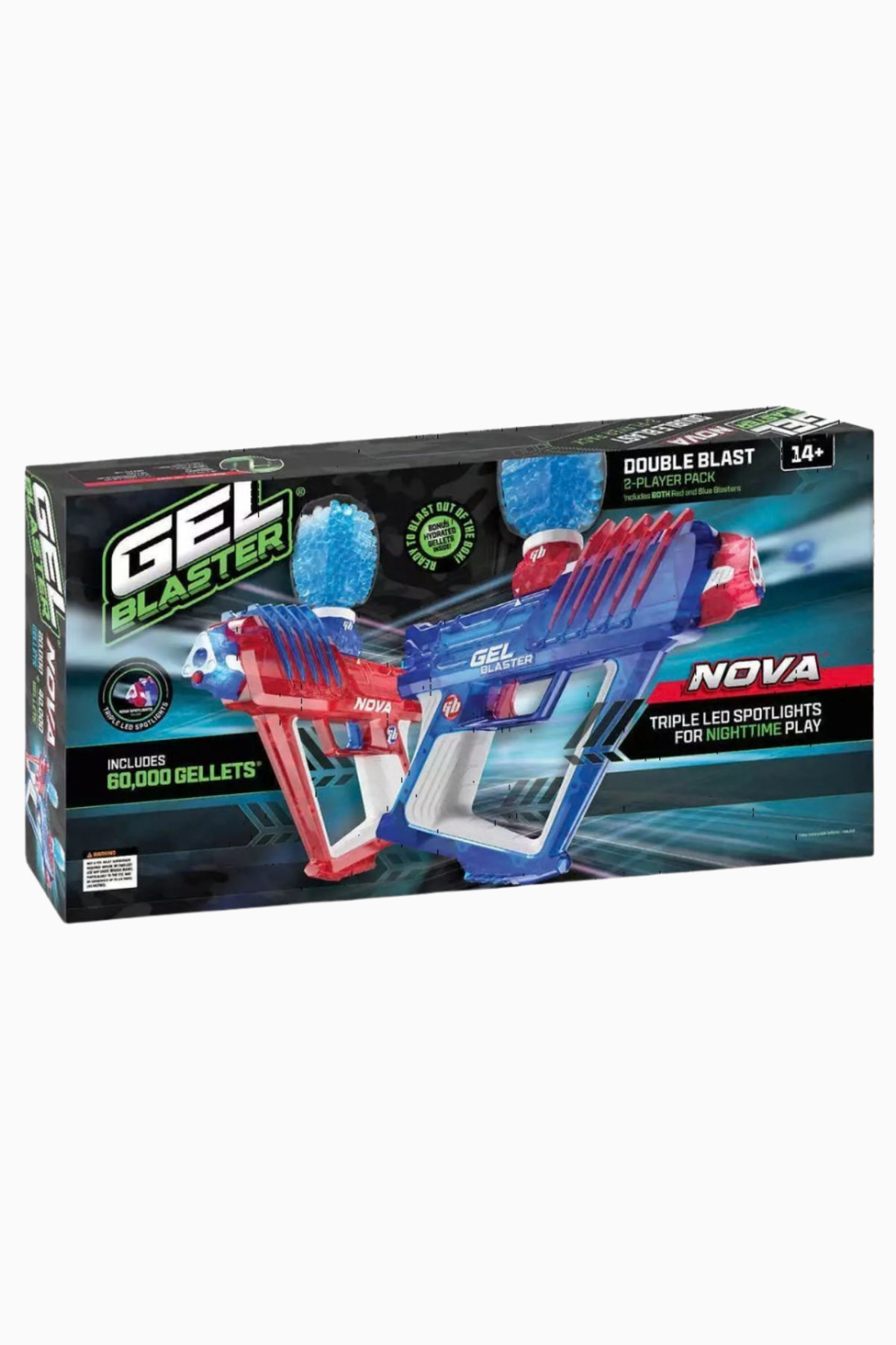 GEL BLASTER Nova Double Blast 2'li Jel Oyuncu Seti, Kırmızı-Mavi