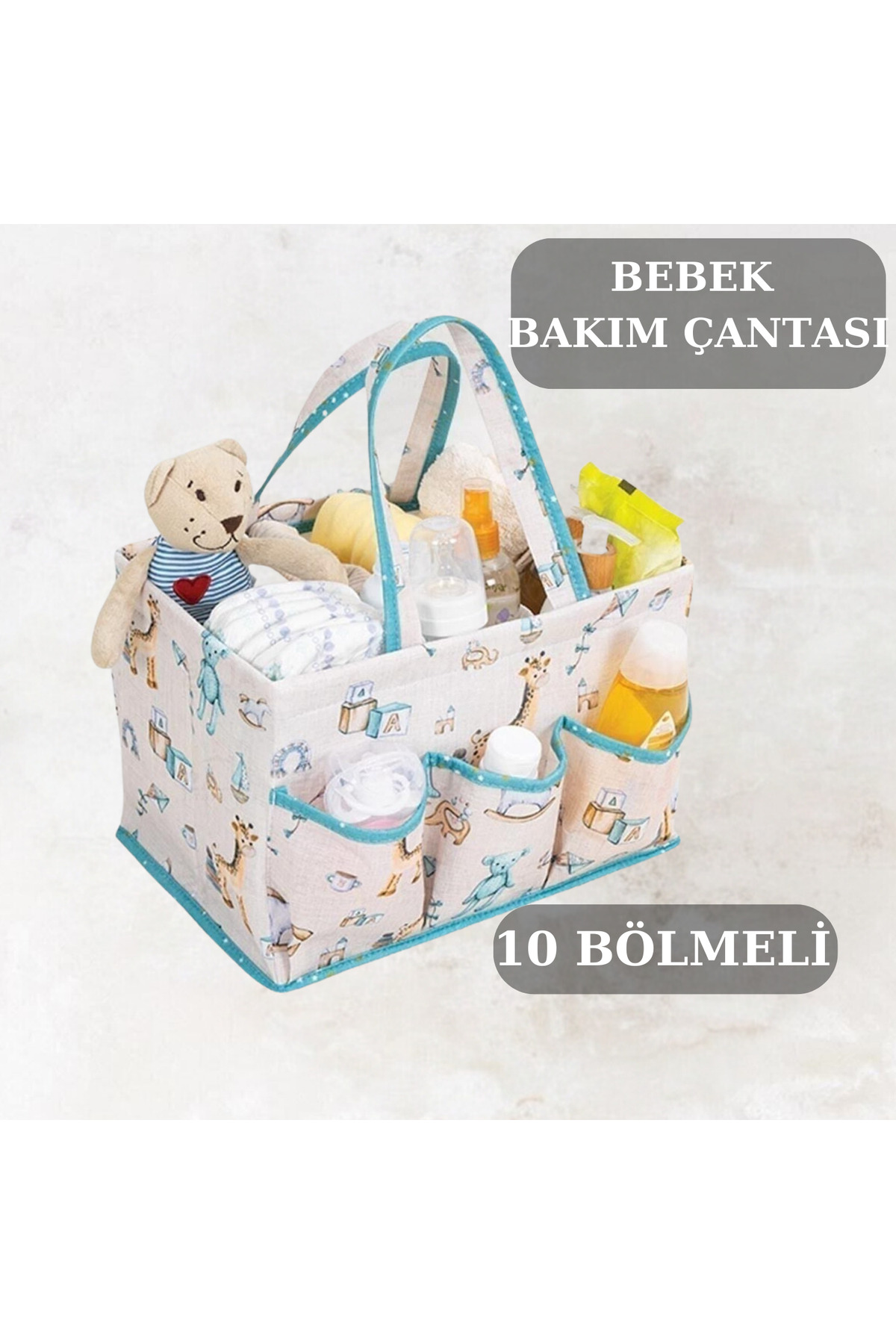 PONÇİK BEBEK 7'li Set Baby Bakım Çantası Seyahat Düzenleme Çantası - Bebek Seyahat Hastahane Çıkış Seti fotoğrafı 5 (önizleme)