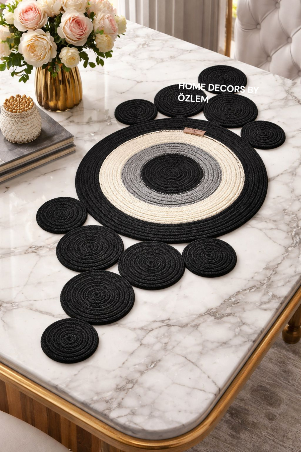 Decorative cover wicker cover tablecloth runner trimmer - 82x30cm