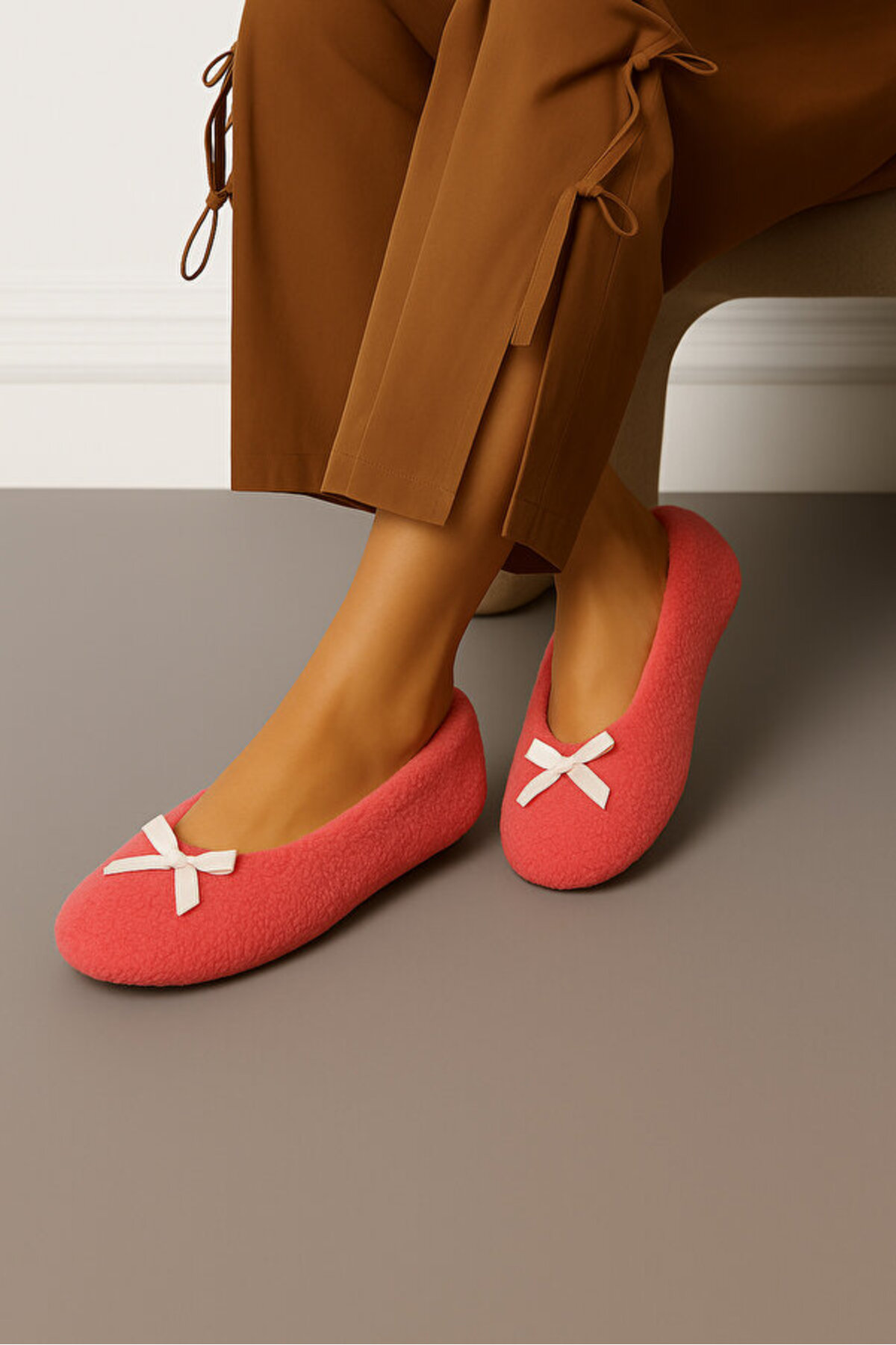 Women Soft Bowknot Gift Silent Sole Home Booties | Home Boots | Home Flats |