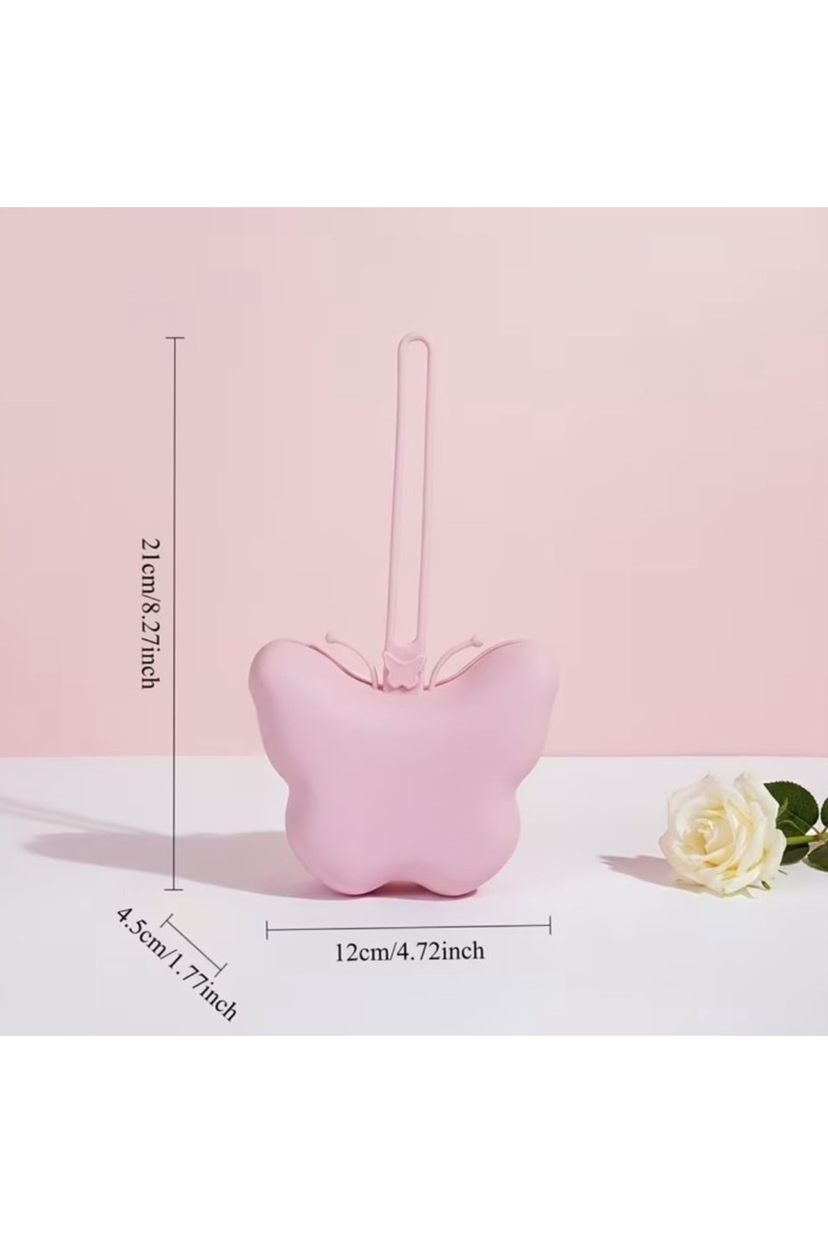 The Cloudish Shop Silikon Emzik Saklama Kutusu Emzik Tutucu Taşınabilir Askılı PEMBE KELEBEK fotoğrafı 3 (önizleme)