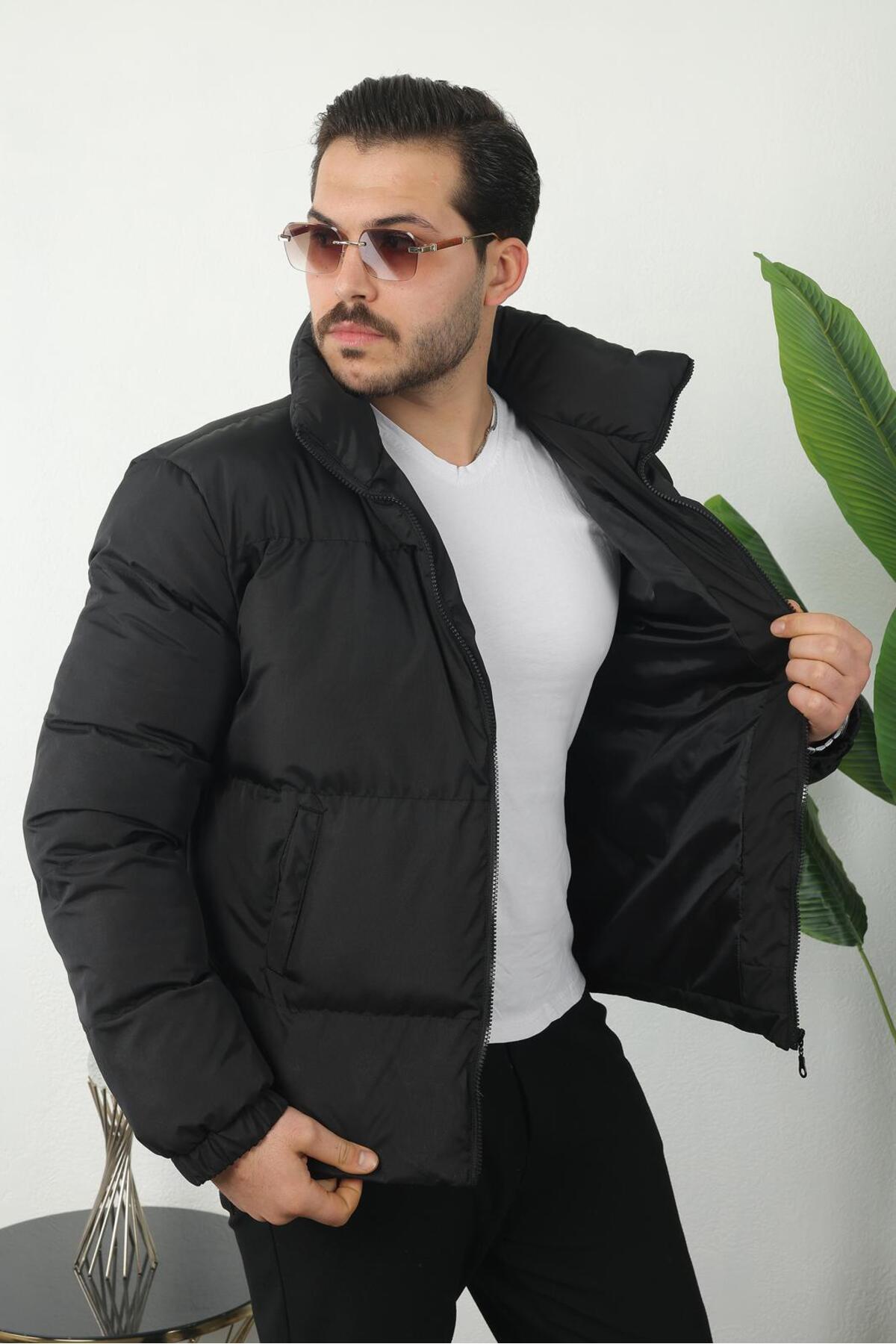 QUASAR Fashion Yeni Sezon Dolumlu Erkek Şişme Mont görsel 4