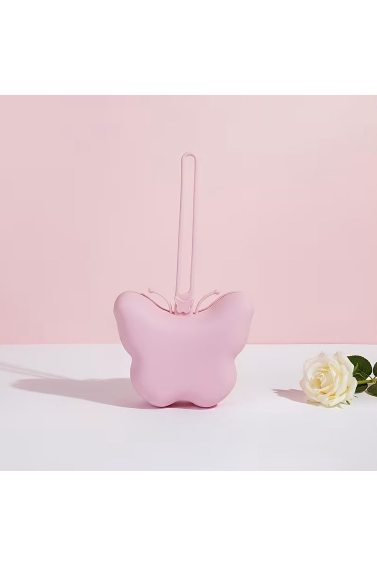 The Cloudish Shop Silikon Emzik Saklama Kutusu Emzik Tutucu Taşınabilir Askılı PEMBE KELEBEK fotoğrafı 5 (önizleme)