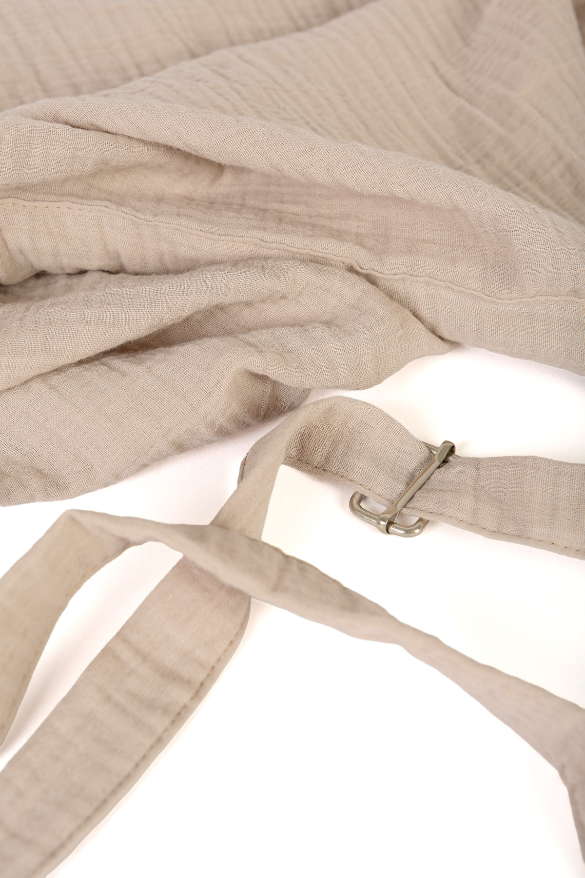 HAMUR Müslin Anne Bebek Emzirme Önlüğü %100 Pamuk Çok Amaçlı Bebek Arabası Puset Örtüsü Bej fotoğrafı 6 (önizleme)