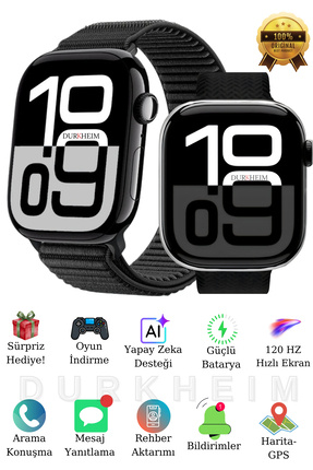 DURKHEİM Watch11 Pro Max Akıllı Saat Arama Konuşma Mesaj Yanıtlama Oyun Müzik...