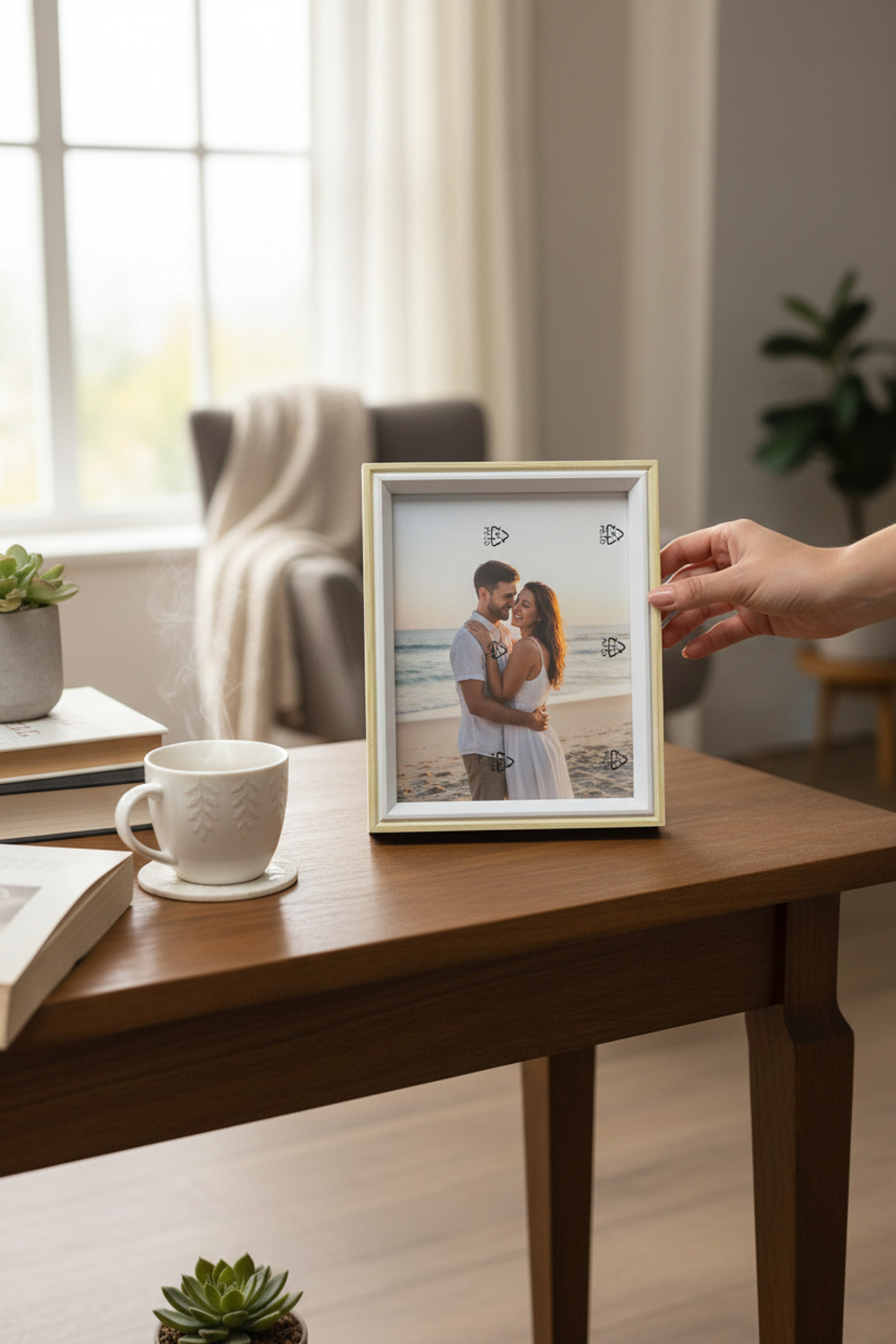 Picture Frame with Wooden Legs (Pvc Protected)
