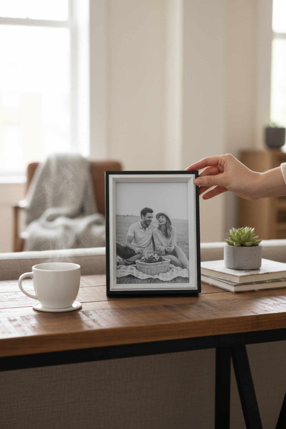 Picture Frame with Wooden Legs (Pvc Protected)