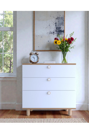 FLORADESİGN Sues Şifonyer Bohem / Çok Amaçlı Dolap/ Çekmeceli Şifonyer / 3 Çe...