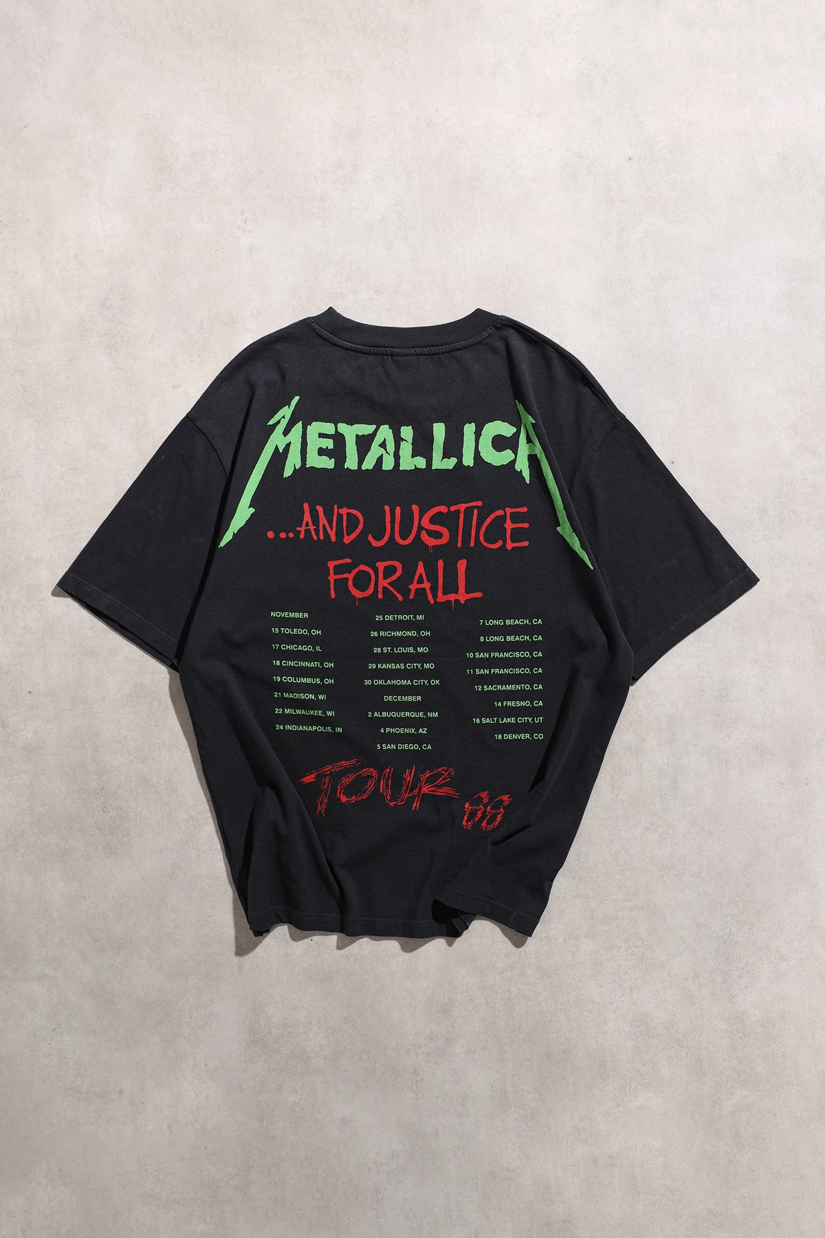 Metallica And Justice For All Siyah Oversize Unisex Kısa Kol Tshirt 2