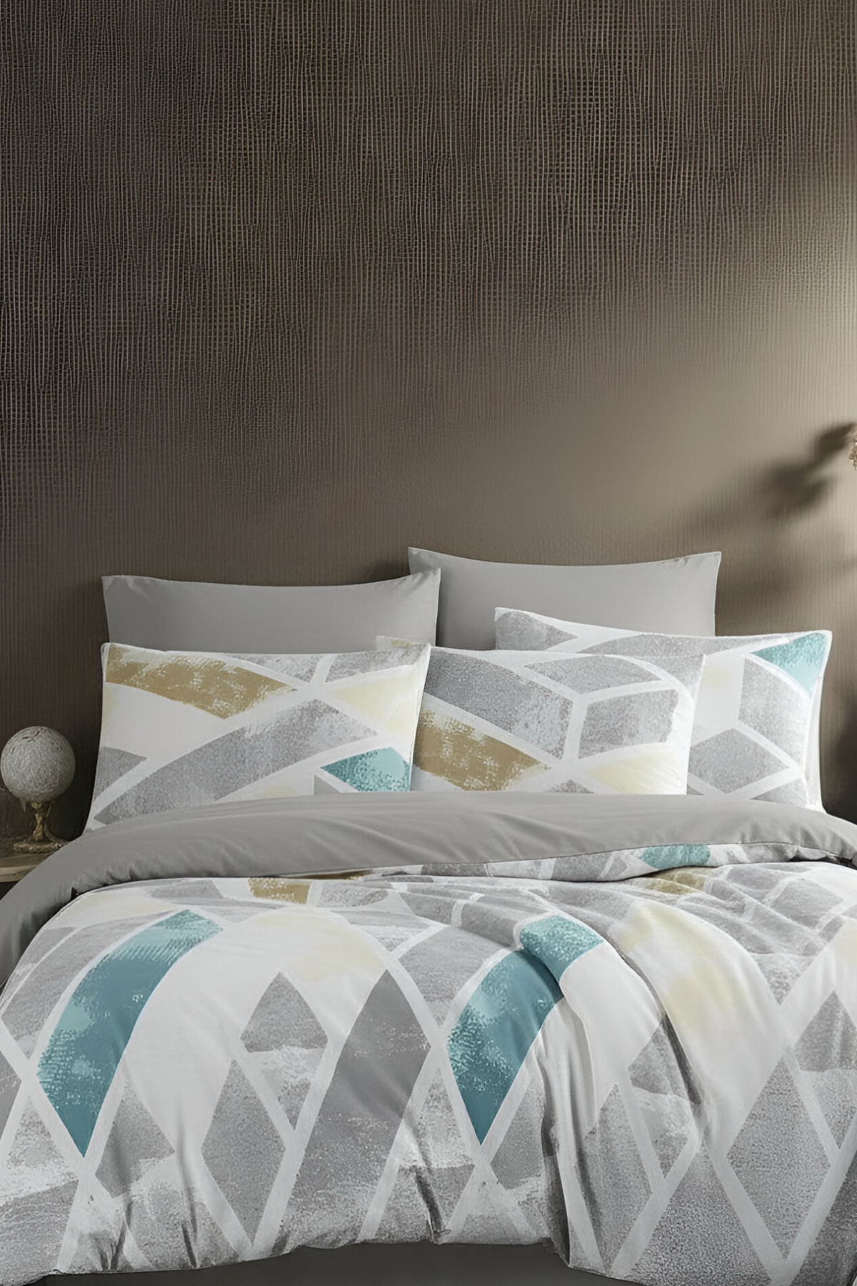 SINGLE DUVET COVER SET WITH ELASTIC SHEET