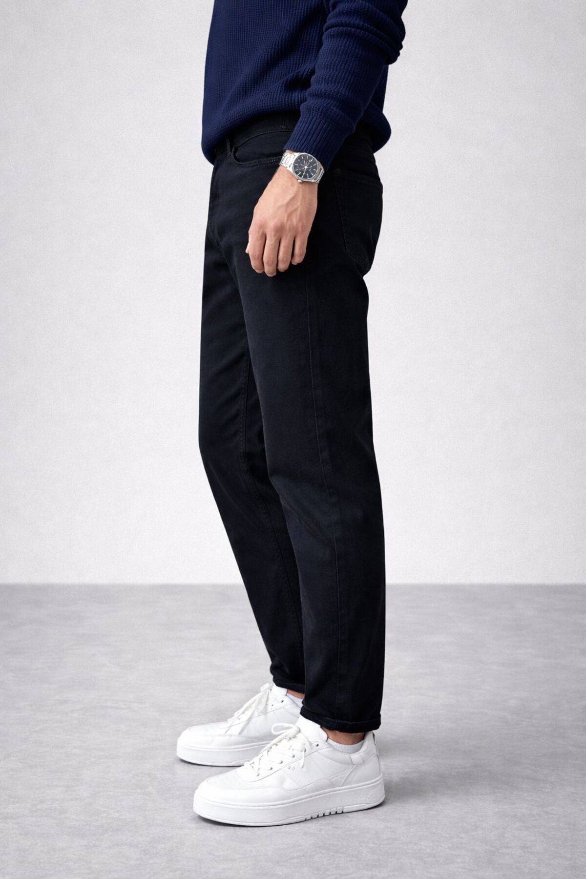 oraystore  Erkek Rahat Kalıp Boyfriend Kot Pantolon - Görsel 2