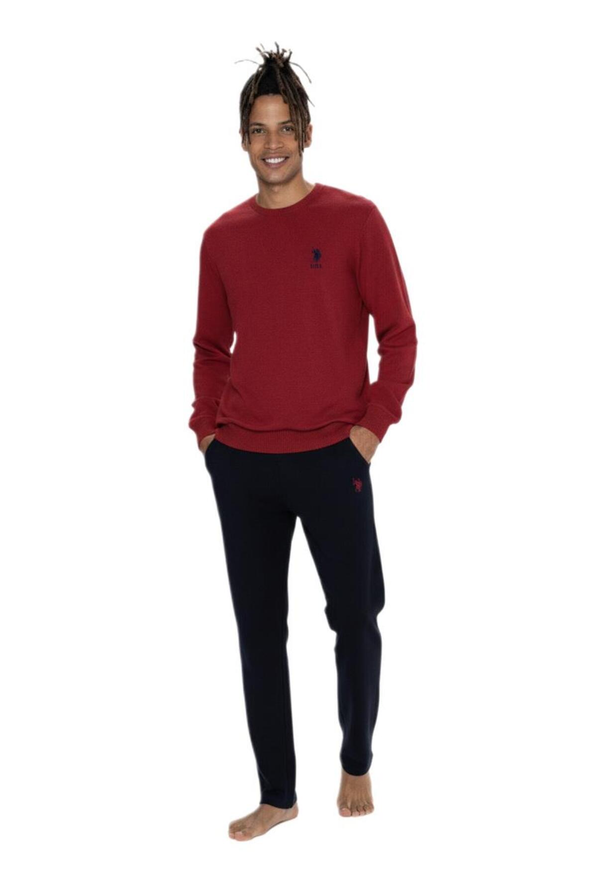 یو اس پولو ست لباس خواب مردانه زرشکی کد ۱۸۸۴۷