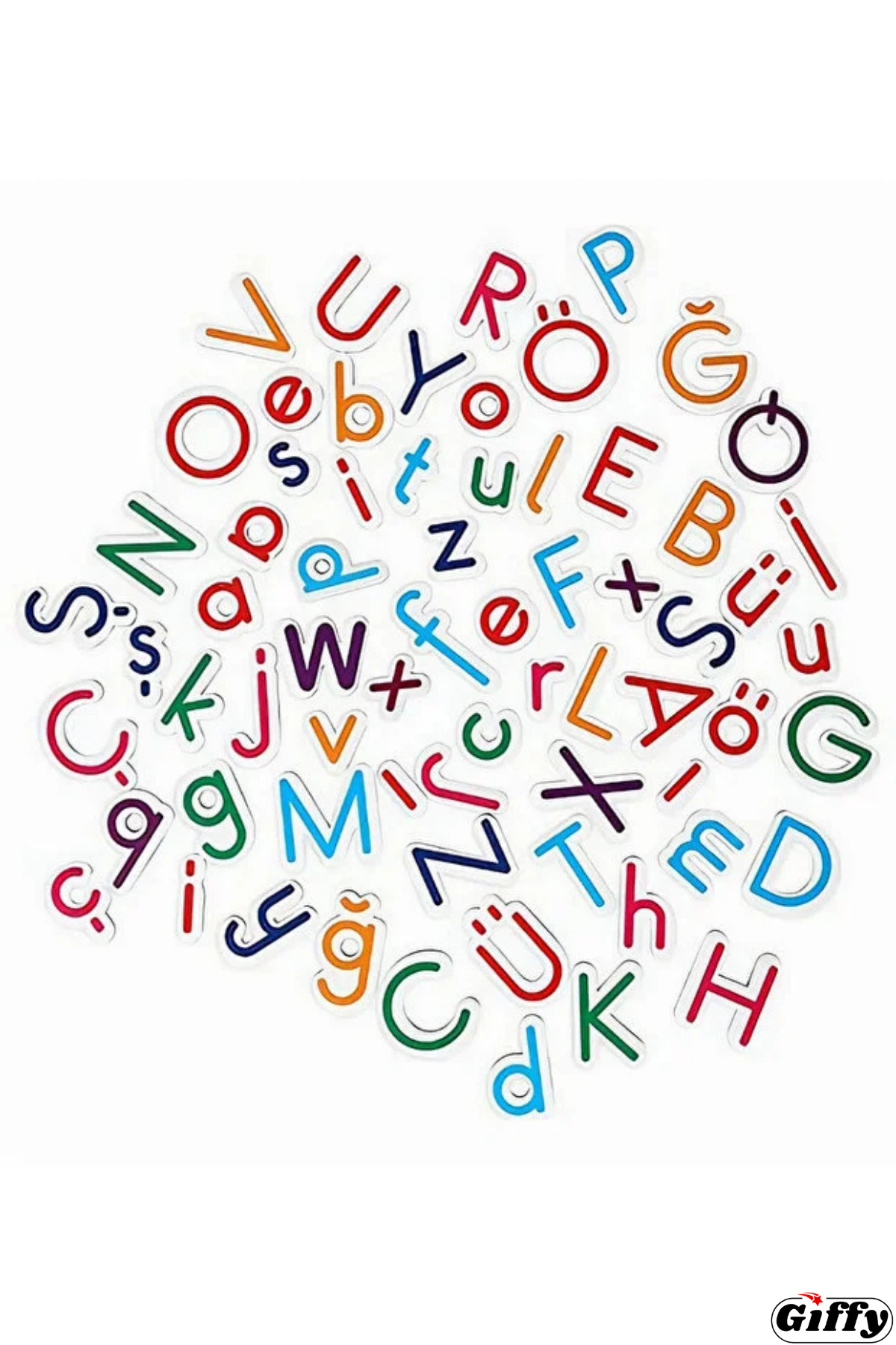 giffy Oyuncak Manyetik Mıknatıslı Türkçe - İngilizce Harfler ve Sayılar Eğitici Alfabe ve Sayı Magnet fotoğrafı 5 (önizleme)