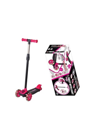 ERstore Twist Led Işıklı 3 Tekerlekli Ayarlanabilir Scooter-Pembe