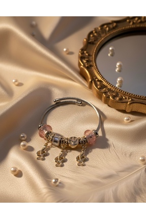 Meneva Aksesuar Özel Tasarım Yılan ve Barış Temalı Çelik Charm Bileklik